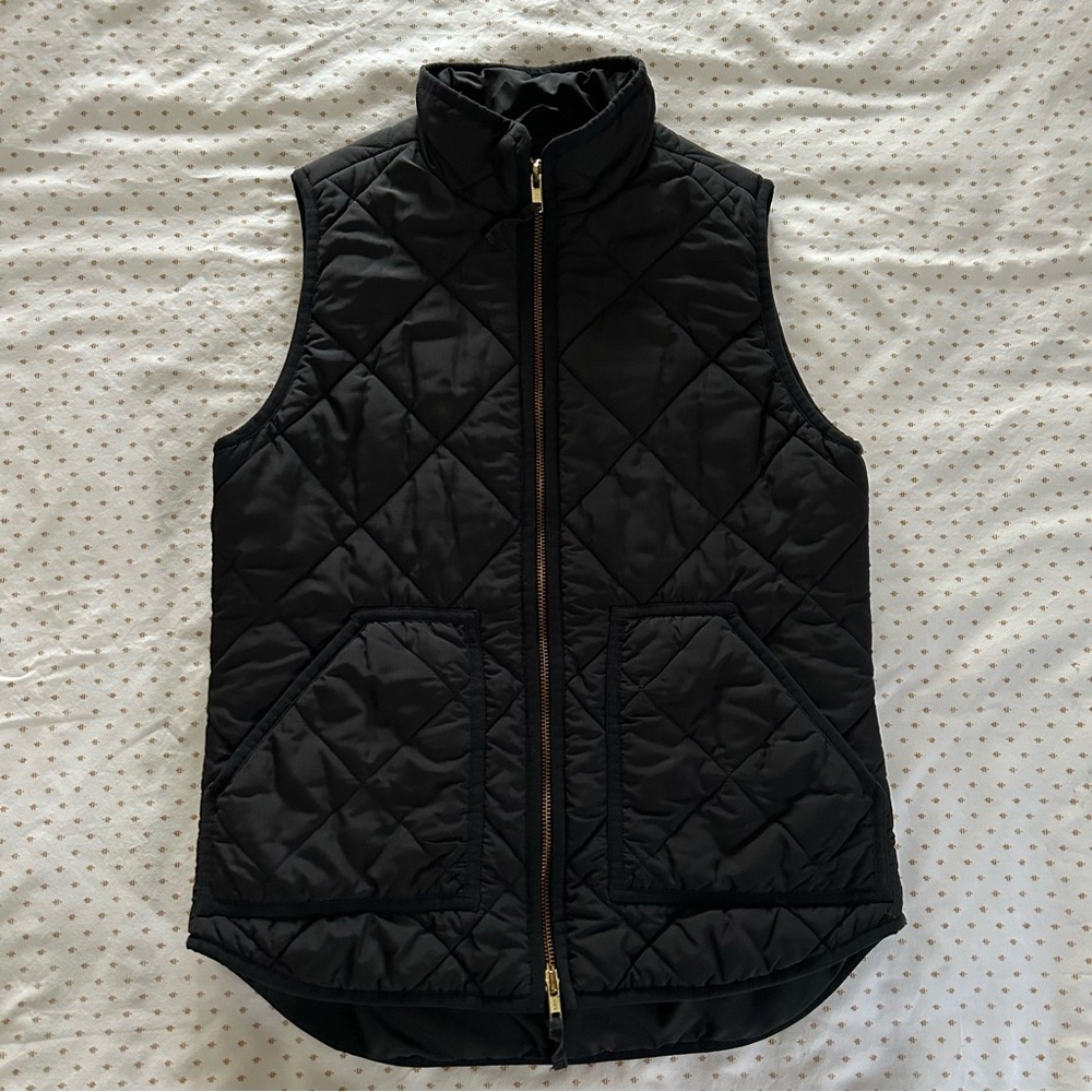 J.Crew Quilted Excursion Vest Black Extra Small